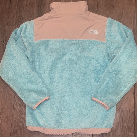The North Face Girls Denali Zip Up Fleece Turquoise/Grey Jacket Size Large 14/16 - Picture 9 of 11